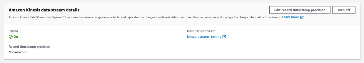 DynamoDB Kinesis Stream - Zoomed